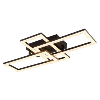 Globo Sapena fekete-átlátszó LED mennyezeti lámpa (GLO-67328-24) LED 1 izzós IP20