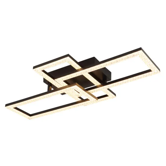 Globo Sapena fekete-átlátszó LED mennyezeti lámpa (GLO-67328-24) LED 1 izzós IP20