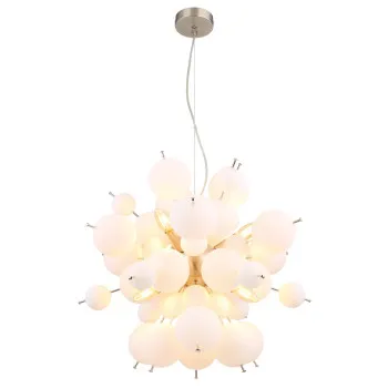 Globo Udo nikkel-opál függesztett lámpa (GLO-15633HO) E14 6 izzós IP20