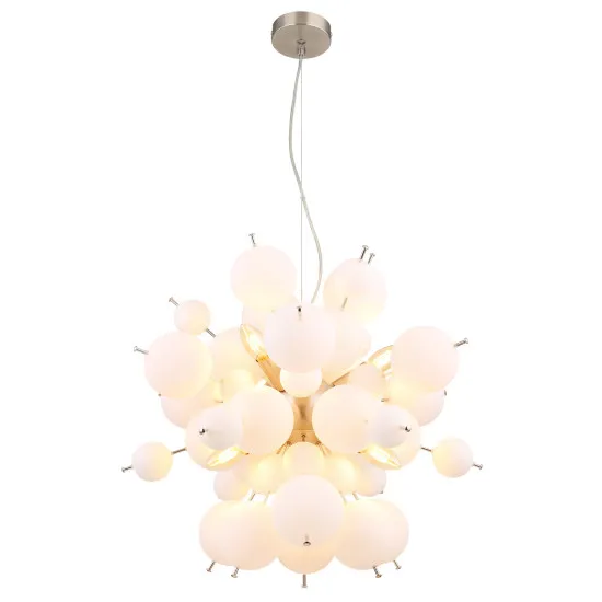 Globo Udo nikkel-opál függesztett lámpa (GLO-15633HO) E14 6 izzós IP20