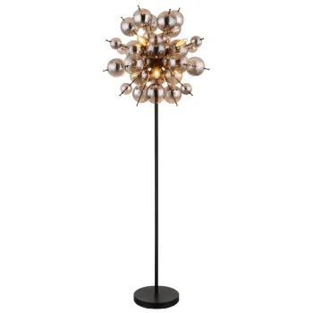 Globo Udo fekete-füstszürke állólámpa (GLO-15633SS) E14 6 izzós IP20