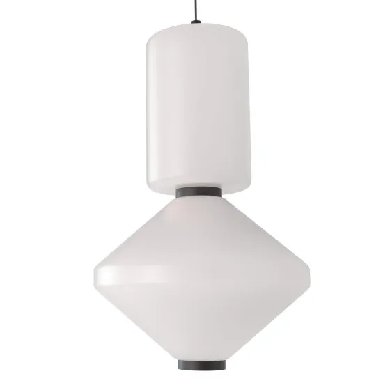 Maxlight Akiko fekete-opál LED függesztett lámpa (MAX-P0467) LED 1 izzós IP20