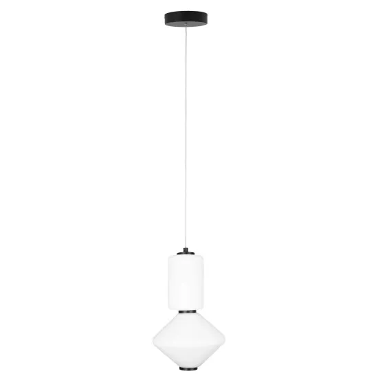 Maxlight Akiko fekete-opál LED függesztett lámpa (MAX-P0467) LED 1 izzós IP20