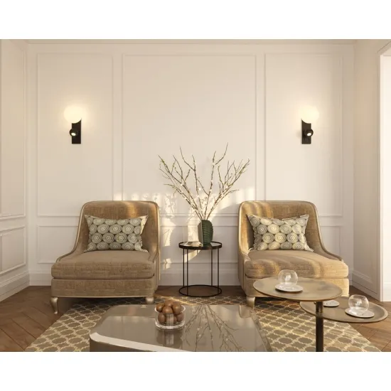 Maxlight Atom fekete LED fali lámpa (MAX-W0351) LED 1 izzós IP20