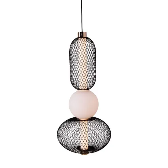 Maxlight Bora fekete-arany LED függesztett lámpa (MAX-P0591) LED 1 izzós IP20