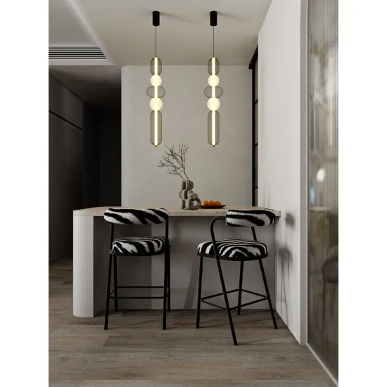 Maxlight Bora fekete-arany LED függesztett lámpa (MAX-P0592) LED 1 izzós IP20