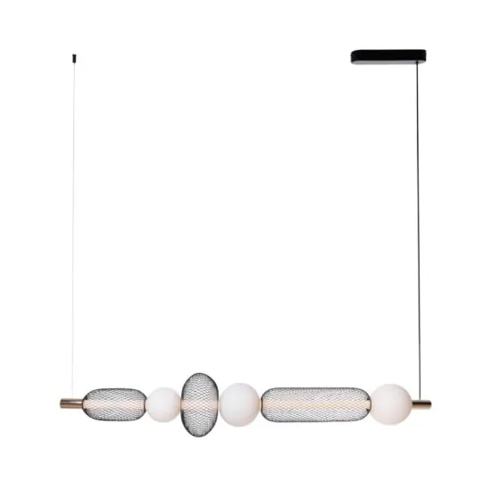 Maxlight Bora fekete-arany LED függesztett lámpa (MAX-P0593) LED 1 izzós IP20