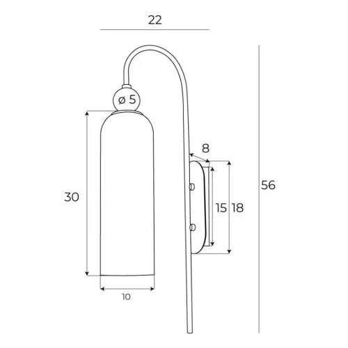 Maxlight Campanila réz-füstszínű falikar (MAX-W0333) E27 1 izzós IP20
