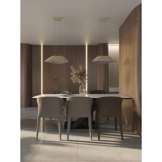 Maxlight Carbon krém-szürke LED függesztett lámpa (MAX-P0568) LED 1 izzós IP20