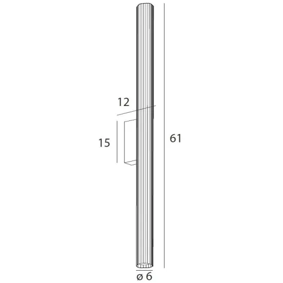 Maxlight Fayette fekete fürdőszobai LED falikar (MAX-W0365) LED 1 izzós IP44