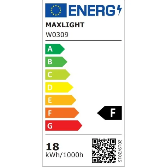 Maxlight Flink fekete fürdőszobai LED fali lámpa (MAX-W0309) LED 1 izzós IP44