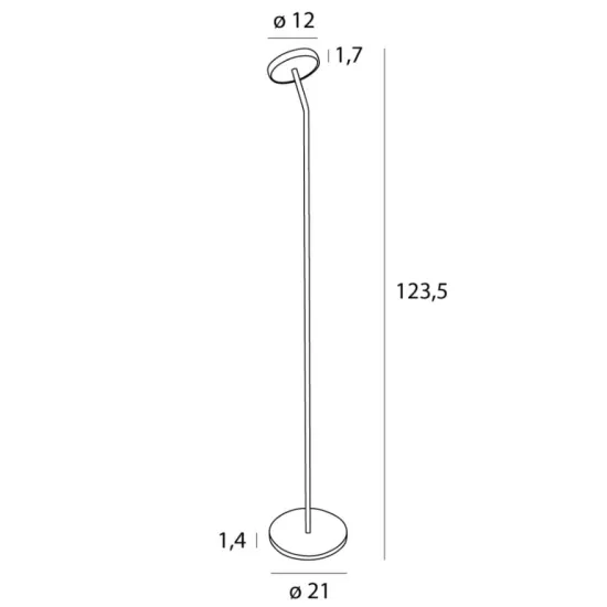 Maxlight Ibiza fekete LED állólámpa (MAX-F0060) LED 1 izzós IP20