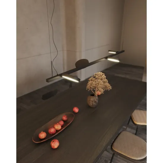 Maxlight Ibiza fekete LED függesztett lámpa (MAX-P0529) LED 4 izzós IP20