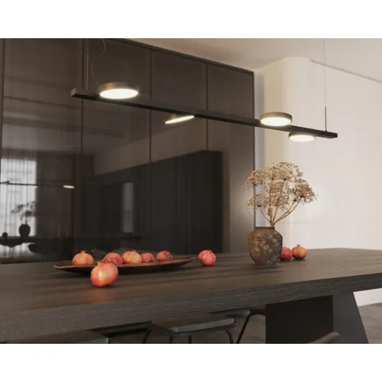 Maxlight Ibiza fekete LED függesztett lámpa (MAX-P0529) LED 4 izzós IP20