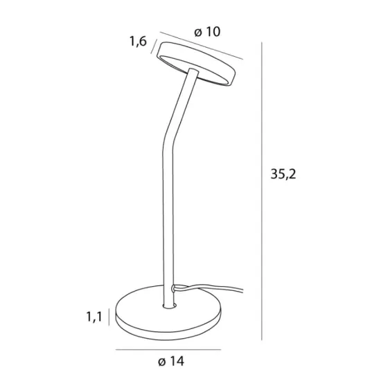 Maxlight Ibiza fekete LED asztali lámpa (MAX-T0061) LED 1 izzós IP20