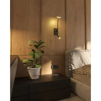 Maxlight Ibiza fekete LED fali lámpa (MAX-W0349) LED 2 izzós IP20