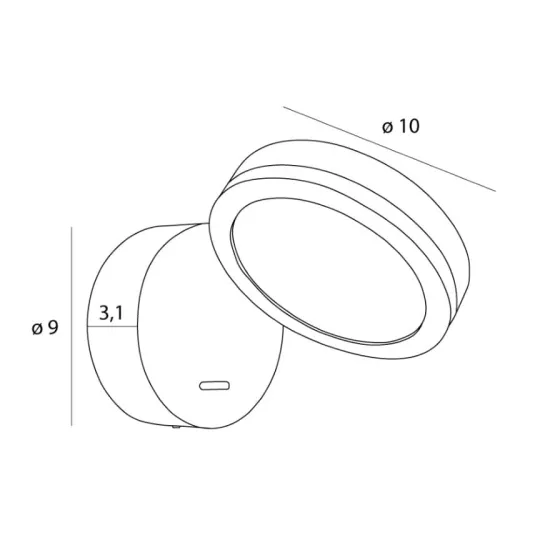 Maxlight Ibiza fekete LED fali lámpa (MAX-W0350) LED 1 izzós IP20