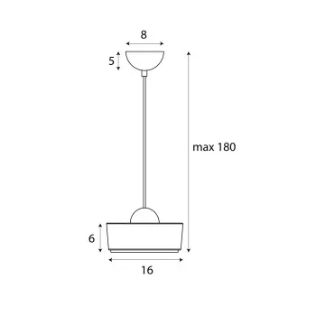 Maxlight Lipari arany-átlátszó LED függesztett lámpa (MAX-P0542) LED 1 izzós IP20