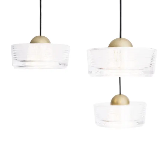 Maxlight Lipari arany-átlátszó LED függesztett lámpa (MAX-P0543) LED 3 izzós IP20