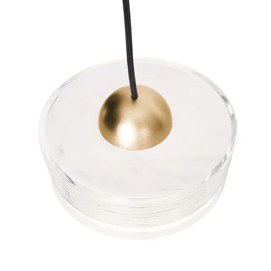 Maxlight Lipari arany-átlátszó LED függesztett lámpa (MAX-P0544) LED 7 izzós IP20