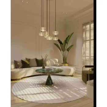 Maxlight Lipari arany-átlátszó LED függesztett lámpa (MAX-P0544) LED 7 izzós IP20