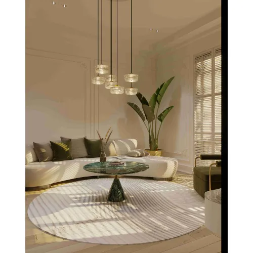 Maxlight Lipari arany-átlátszó LED függesztett lámpa (MAX-P0544) LED 7 izzós IP20