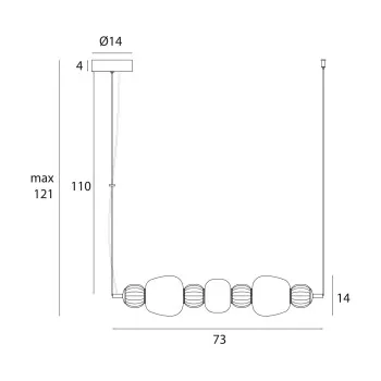 Maxlight Modern szürke-barna LED függesztett lámpa (MAX-P0630) LED 1 izzós IP20