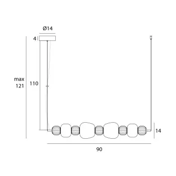 Maxlight Modern szürke-barna LED függesztett lámpa (MAX-P0631) LED 1 izzós IP20