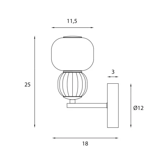 Maxlight Modern sötétszürke LED falikar (MAX-W0400) LED 1 izzós IP20