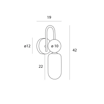 Maxlight Nova fekete falikar (MAX-W0381) G9 1 izzós IP20