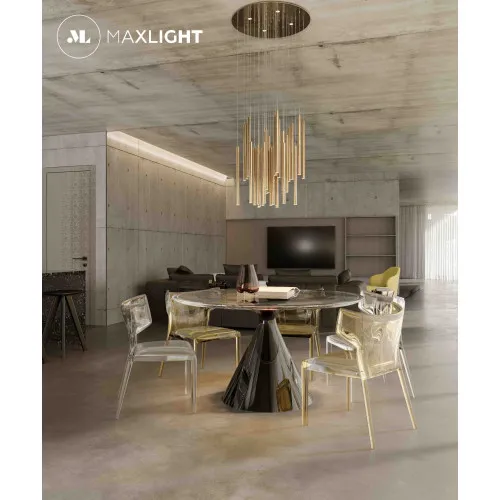 Maxlight Organic csiszolt arany LED függesztett lámpa (MAX-P0476D) LED 33+4 izzós IP20