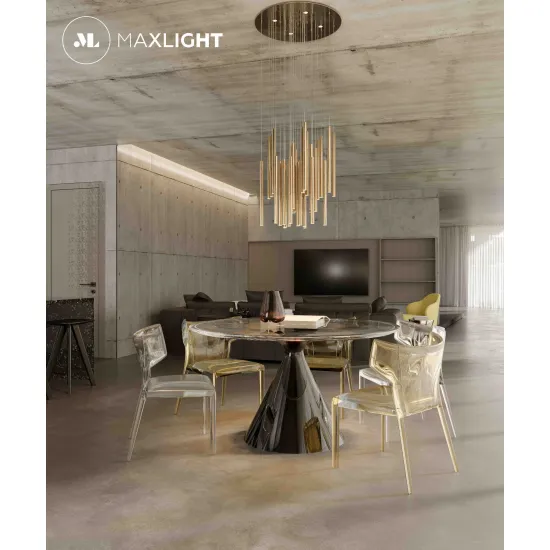 Maxlight Organic csiszolt arany LED függesztett lámpa (MAX-P0476D) LED 33+4 izzós IP20