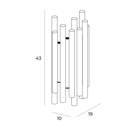 Maxlight Organic csiszolt arany LED falikar (MAX-W0311D) LED 8 izzós IP20