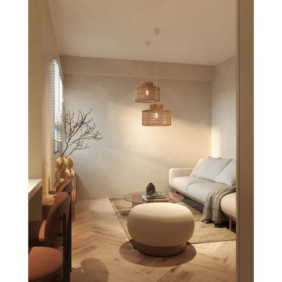 Maxlight Raffle natúr-fehér függesztett lámpa (MAX-P0587) E27 1 izzós IP20