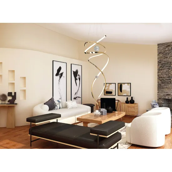 Maxlight Ritz arany LED függesztett lámpa (MAX-P0427D) LED 1 izzós IP20