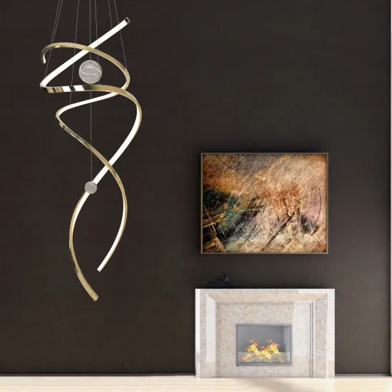 Maxlight Ritz arany LED függesztett lámpa (MAX-P0427D) LED 1 izzós IP20