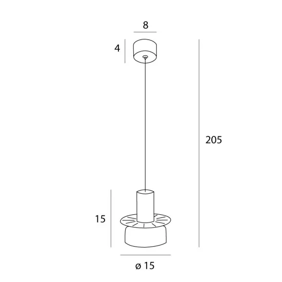 Maxlight Signature borostyán LED függesztett lámpa (MAX-P0601) LED 1 izzós IP20