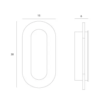 Maxlight Travertino szürke-fekete LED fali lámpa (MAX-W0393) LED 1 izzós IP20