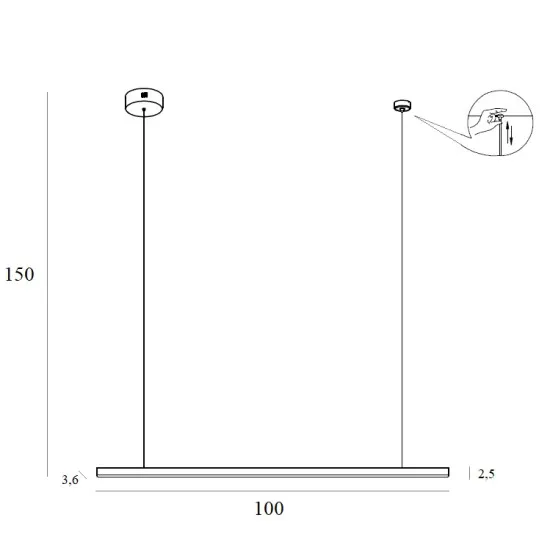 Maxlight Trio 1 csiszolt arany LED függesztett lámpa (MAX-P0475D) LED 1 izzós IP20