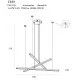 Maxlight Trio arany LED függesztett lámpa (MAX-P0426D) LED 3 izzós IP20
