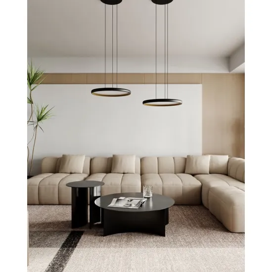 Maxlight Vik fekete-arany LED függesztett lámpa (MAX-P0556) LED 1 izzós IP20