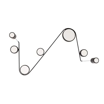 Maxlight Zumaia fekete LED mennyezeti lámpa (MAX-C0249) LED 7 izzós IP20