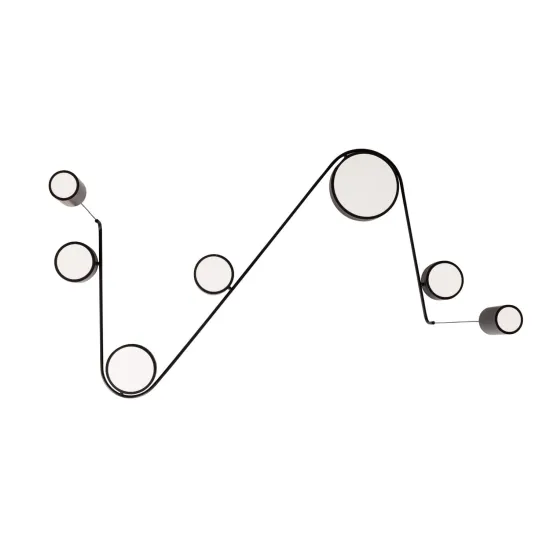 Maxlight Zumaia fekete LED mennyezeti lámpa (MAX-C0249) LED 7 izzós IP20