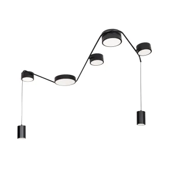 Maxlight Zumaia fekete LED mennyezeti lámpa (MAX-C0249) LED 7 izzós IP20