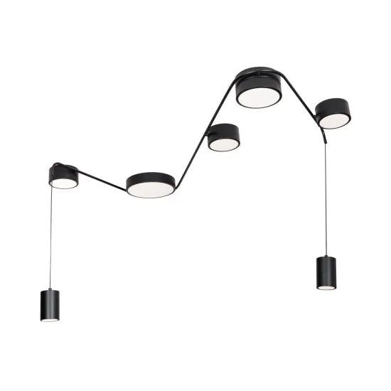 Maxlight Zumaia fekete LED mennyezeti lámpa (MAX-C0249) LED 7 izzós IP20