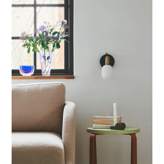 Nordlux Arild  fekete-fehér fali lámpa (NOR-2312291003) E14 1 izzós IP20