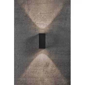 Nordlux Asbol Kubi  fekete LED vízvédett kültéri fali lámpa (NOR-2019071003) LED 1 izzós IP44