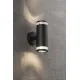 Nordlux Birk Double  fekete vízvédett kültéri fali lámpa (NOR-45501003) GU10 2 izzós IP44