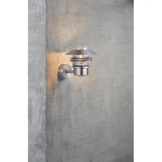 Nordlux Blokhus  ezüst vízvédett kültéri fali lámpa (NOR-25011031) E27 1 izzós IP54