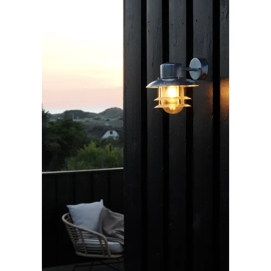 Nordlux Blokhus  ezüst vízvédett kültéri fali lámpa (NOR-25051031) E27 1 izzós IP54